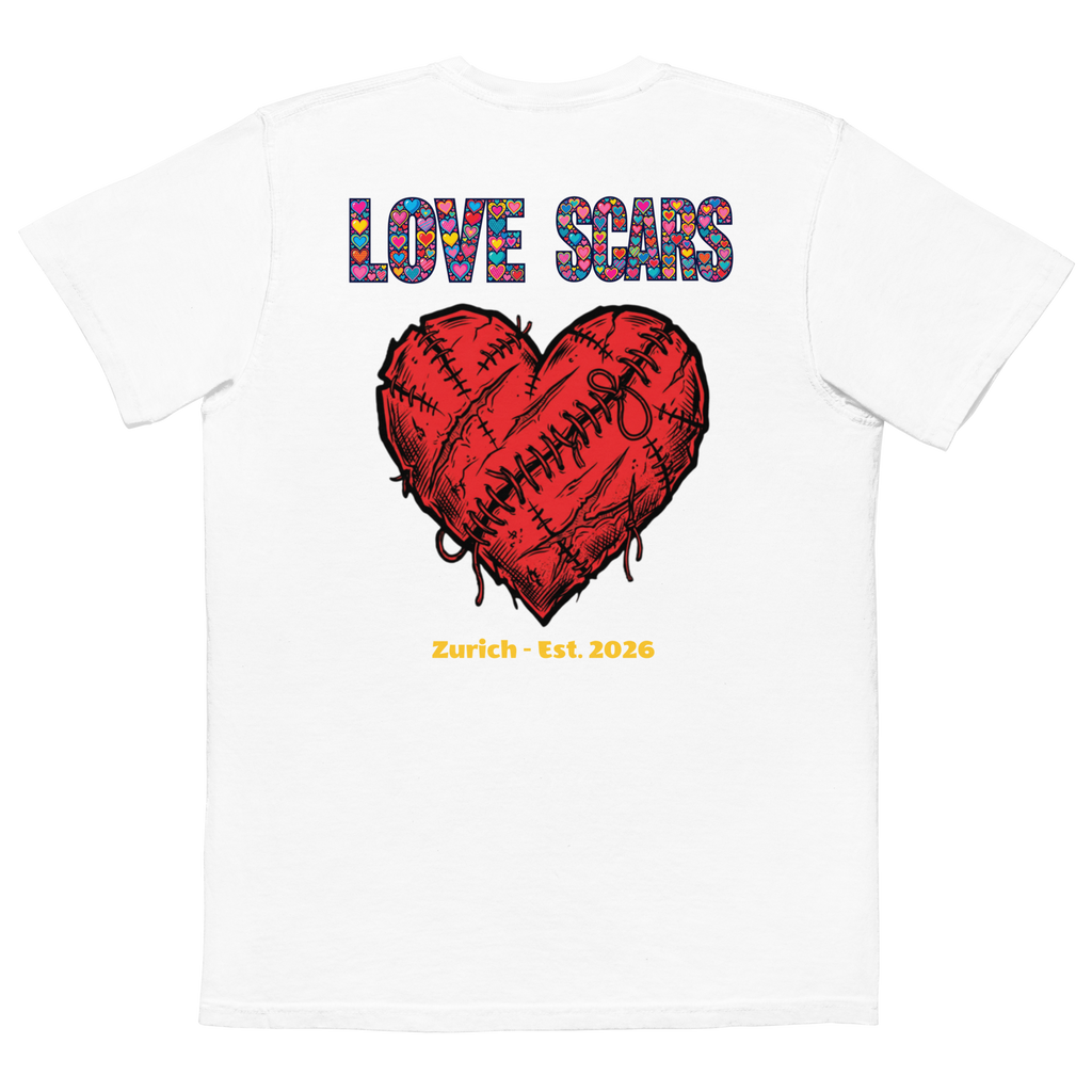 Love Scars Unisex garment-dyed pocket t-shirt - Alivwood
