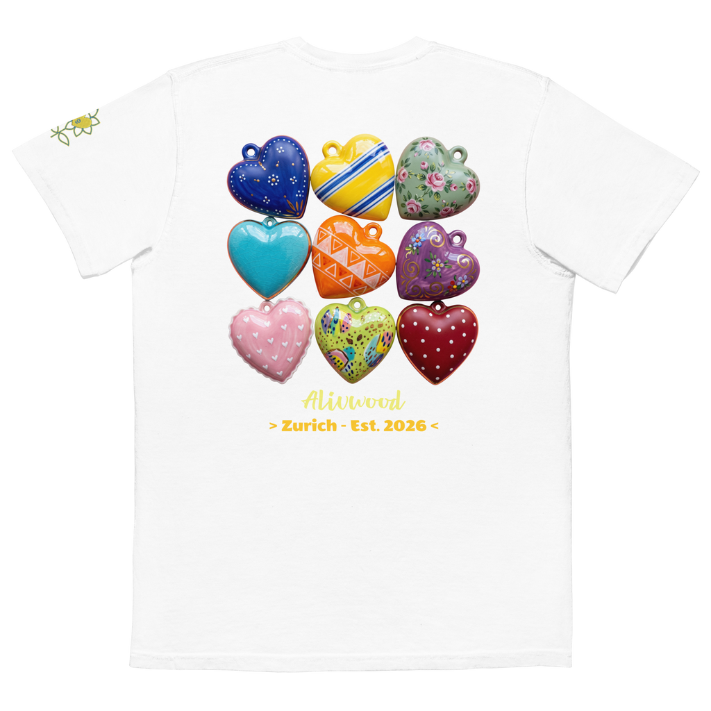 Hearts Home decor Unisex garment-dyed pocket t-shirt - Alivwood