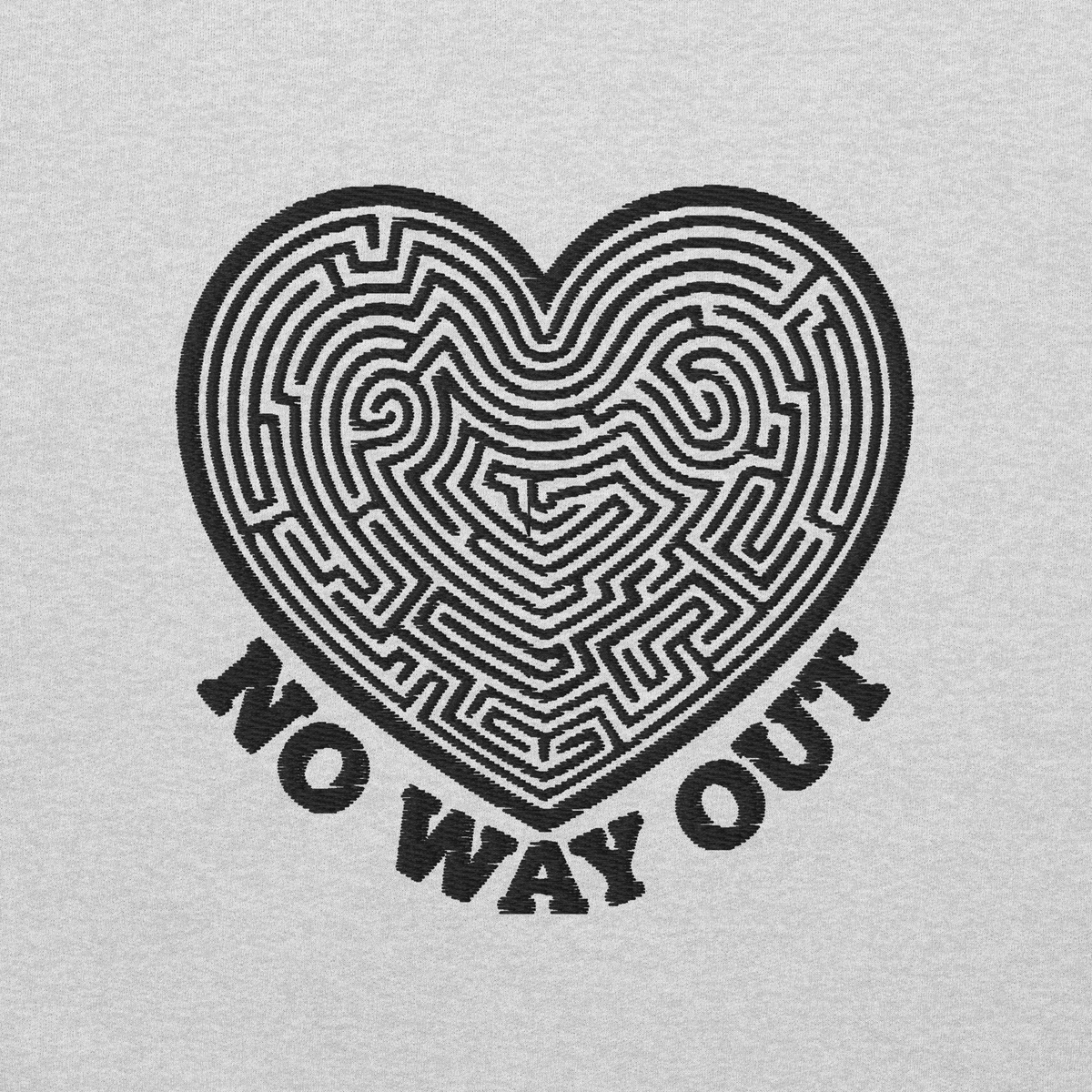 No Way Out Embroidery Unisex Hoodie - Alivwood