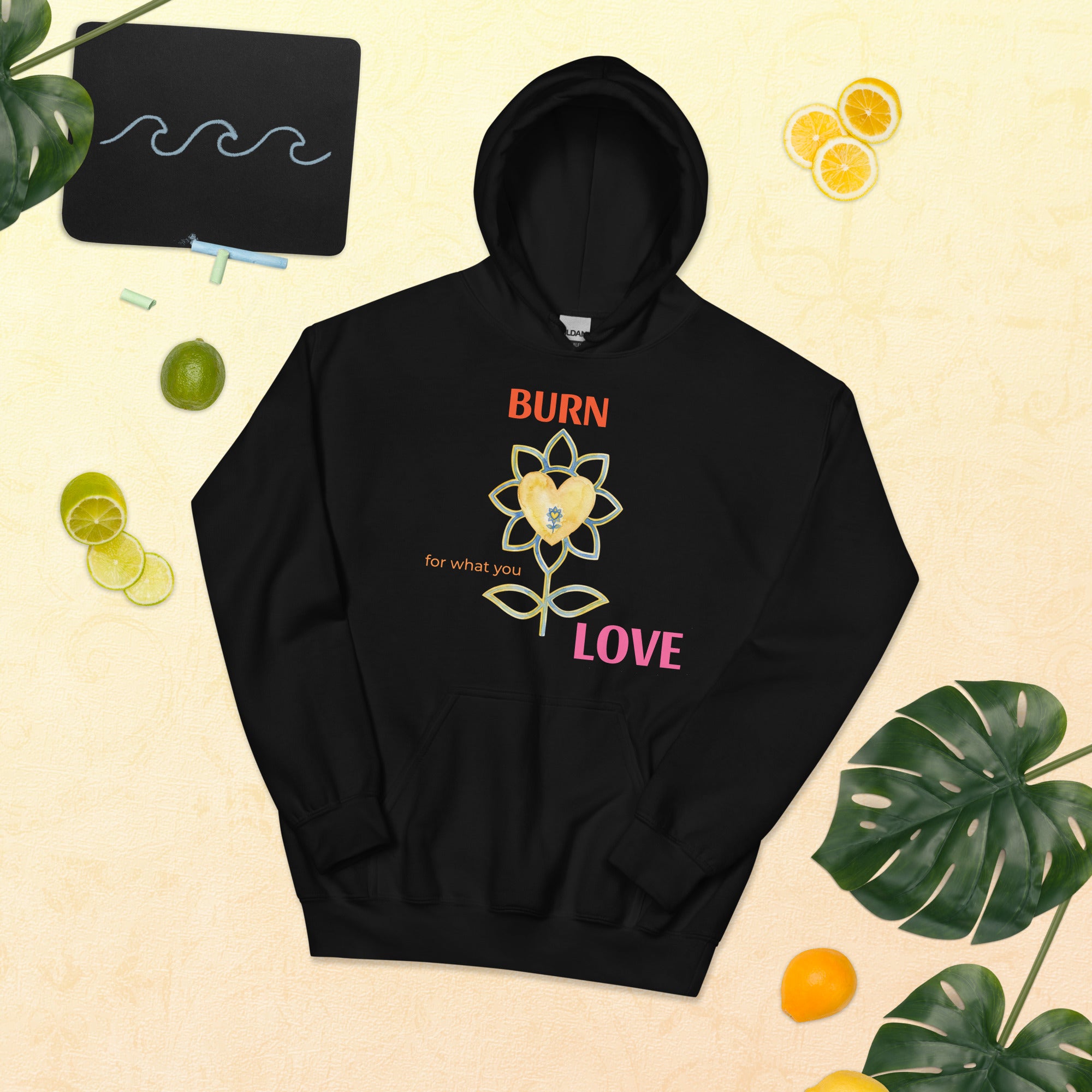 FlowerBurn Unisex Hoodie - Alivwood