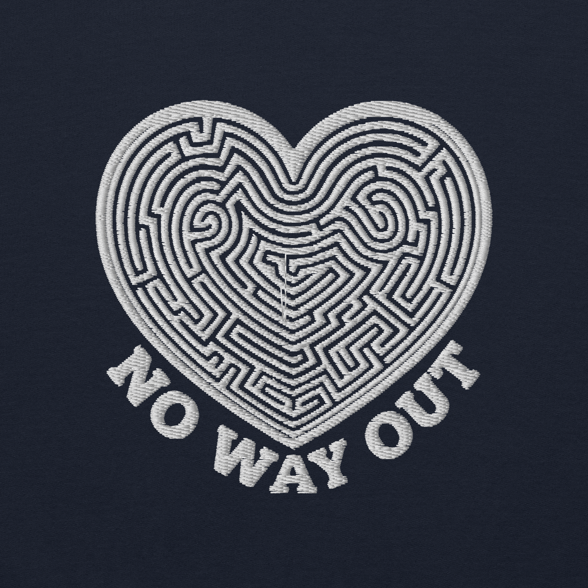 No Way Out Embroidery Unisex Hoodie - Alivwood