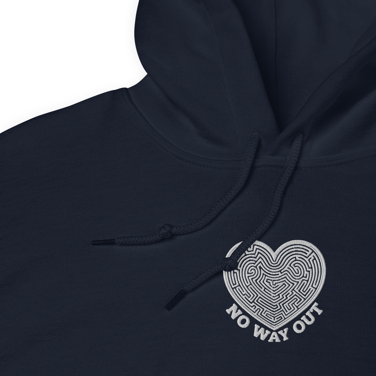 No Way Out Embroidery Unisex Hoodie - Alivwood