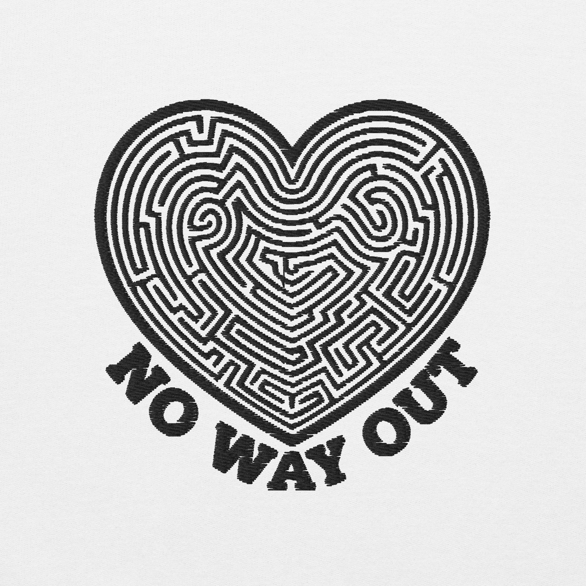 No Way Out Embroidery Unisex Hoodie - Alivwood