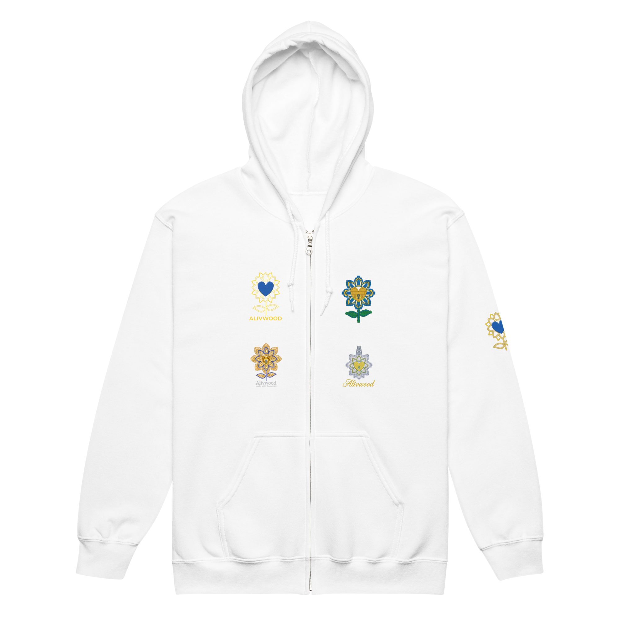Alivwood4Symbols Unisex heavy blend zip hoodie - Alivwood