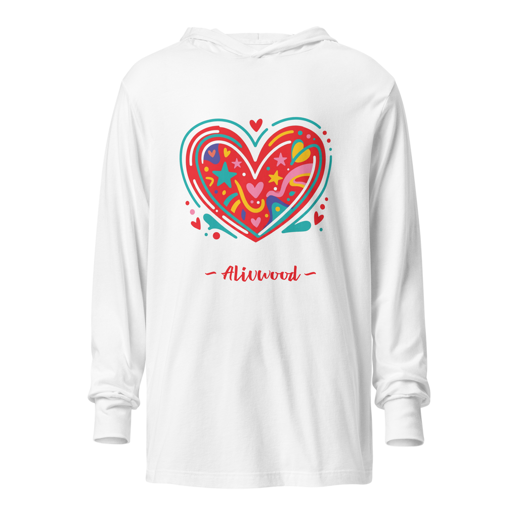 Alivwood Big Heart Hooded Long-Sleeve Tee - Alivwood