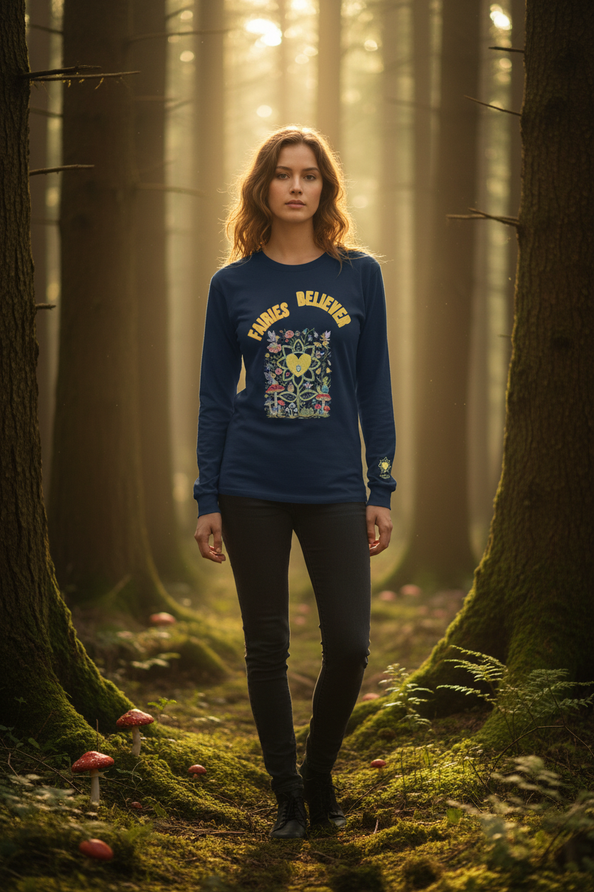 FairiesBeliever Long Sleeve Shirt - Alivwood