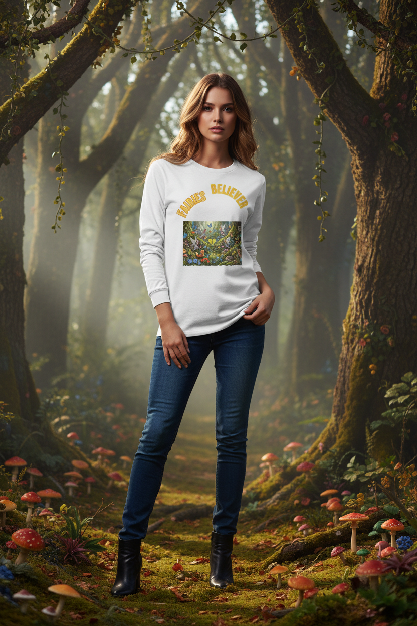 FairiesBeliever Long Sleeve Shirt - Alivwood