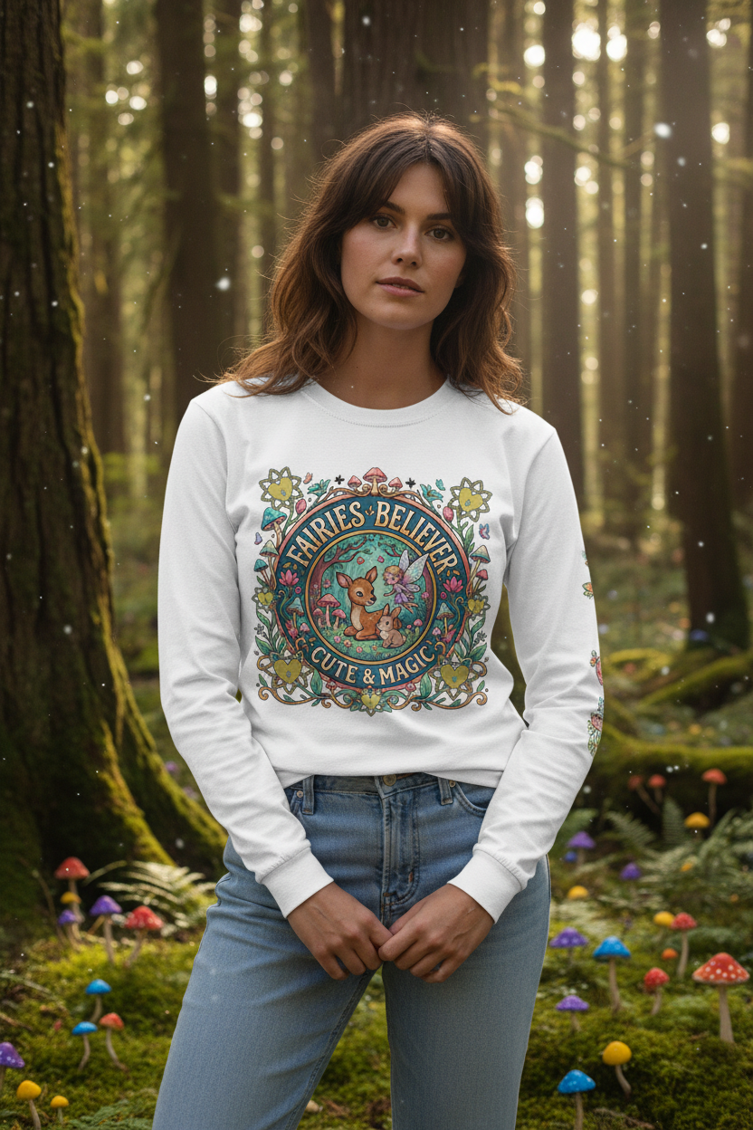FairiesBeliever Long Sleeve Shirt - Alivwood