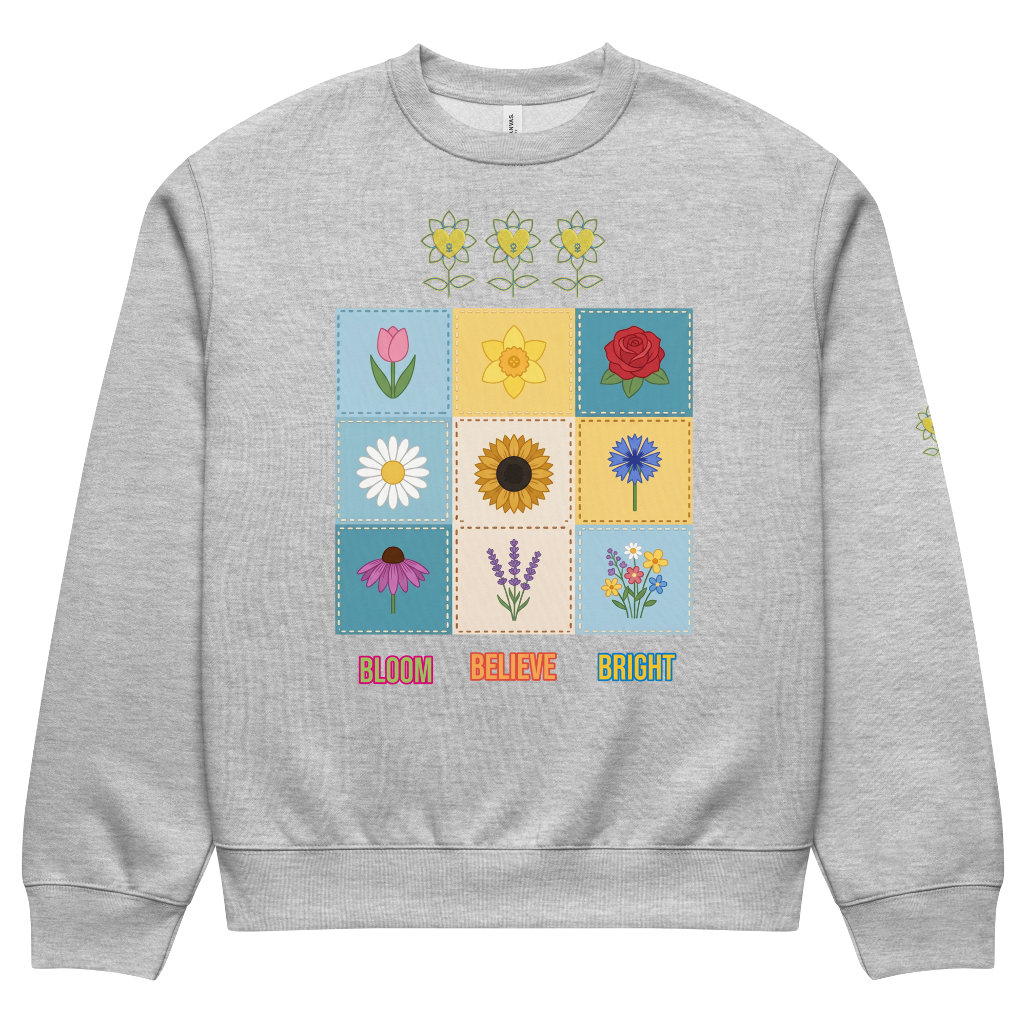 Flower Matrix Oversized heavyweight sweatshirt - Alivwood