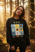Flower Matrix Oversized heavyweight sweatshirt - Alivwood
