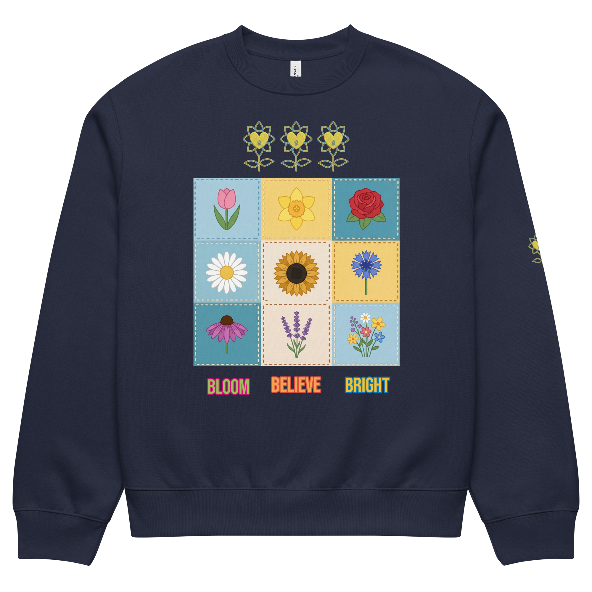 Flower Matrix Oversized heavyweight sweatshirt - Alivwood