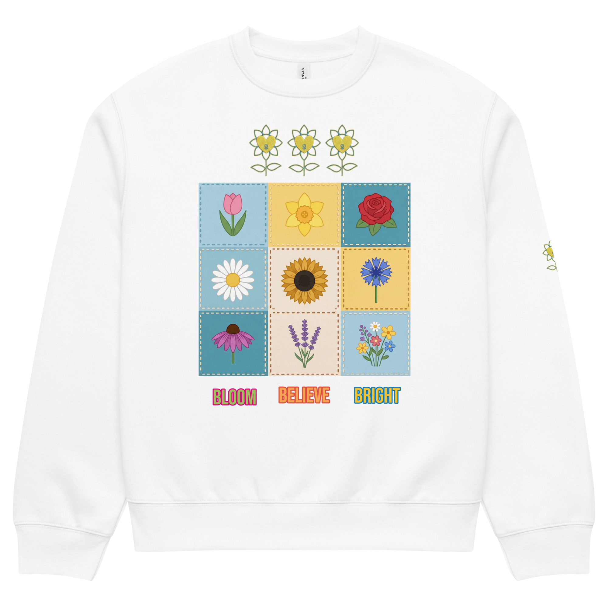Flower Matrix Oversized heavyweight sweatshirt - Alivwood