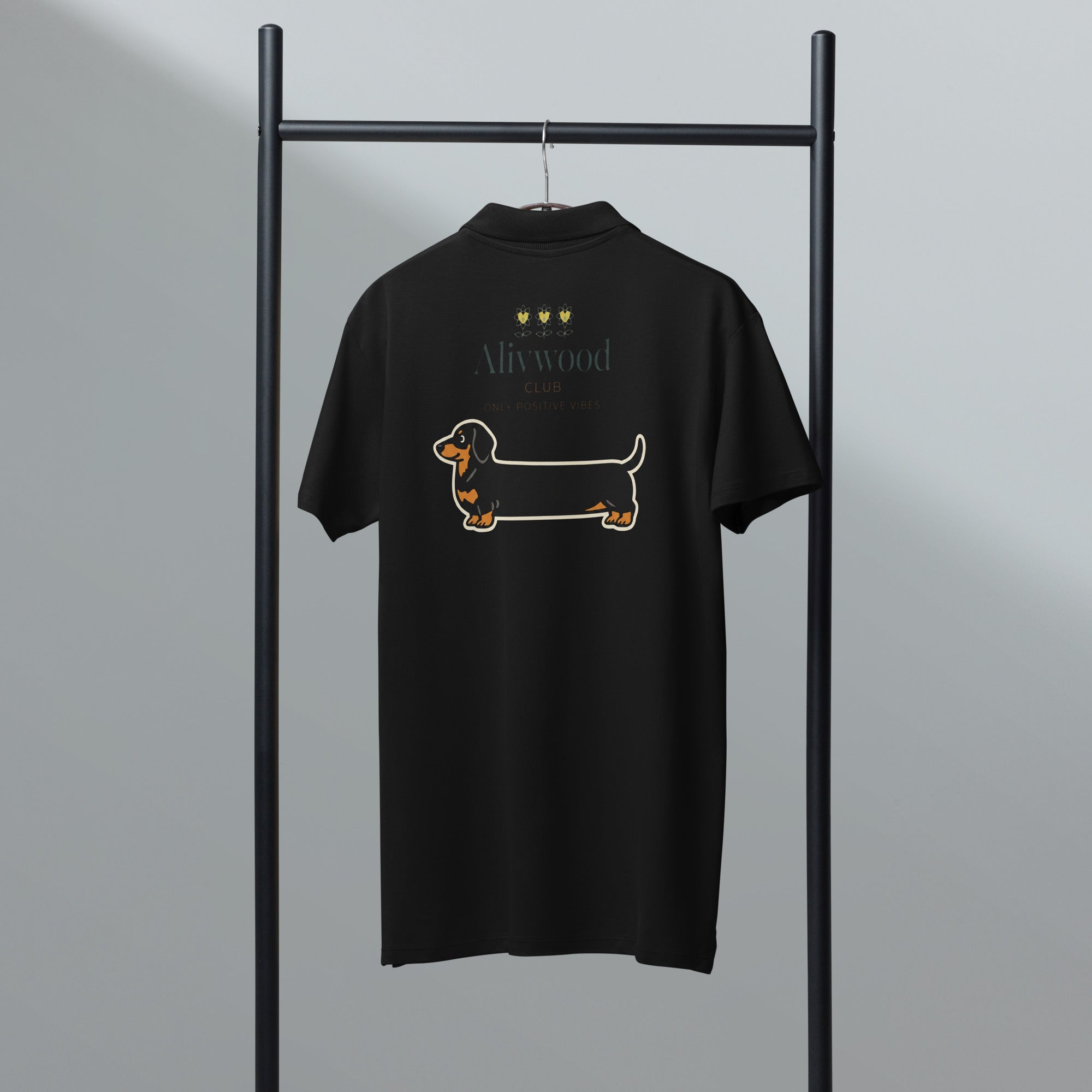 SausageDog Premium pique polo shirt - Alivwood