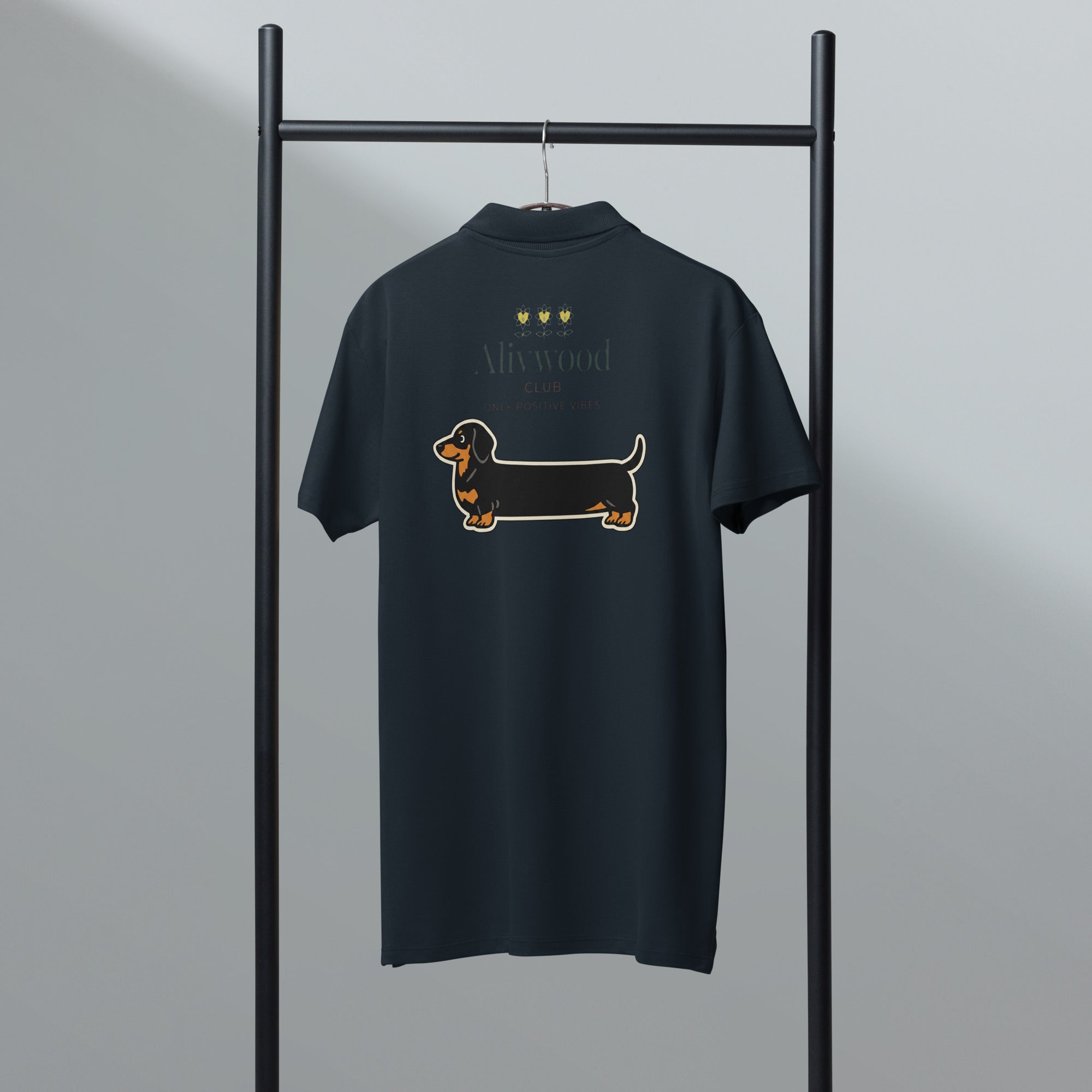 SausageDog Premium pique polo shirt - Alivwood