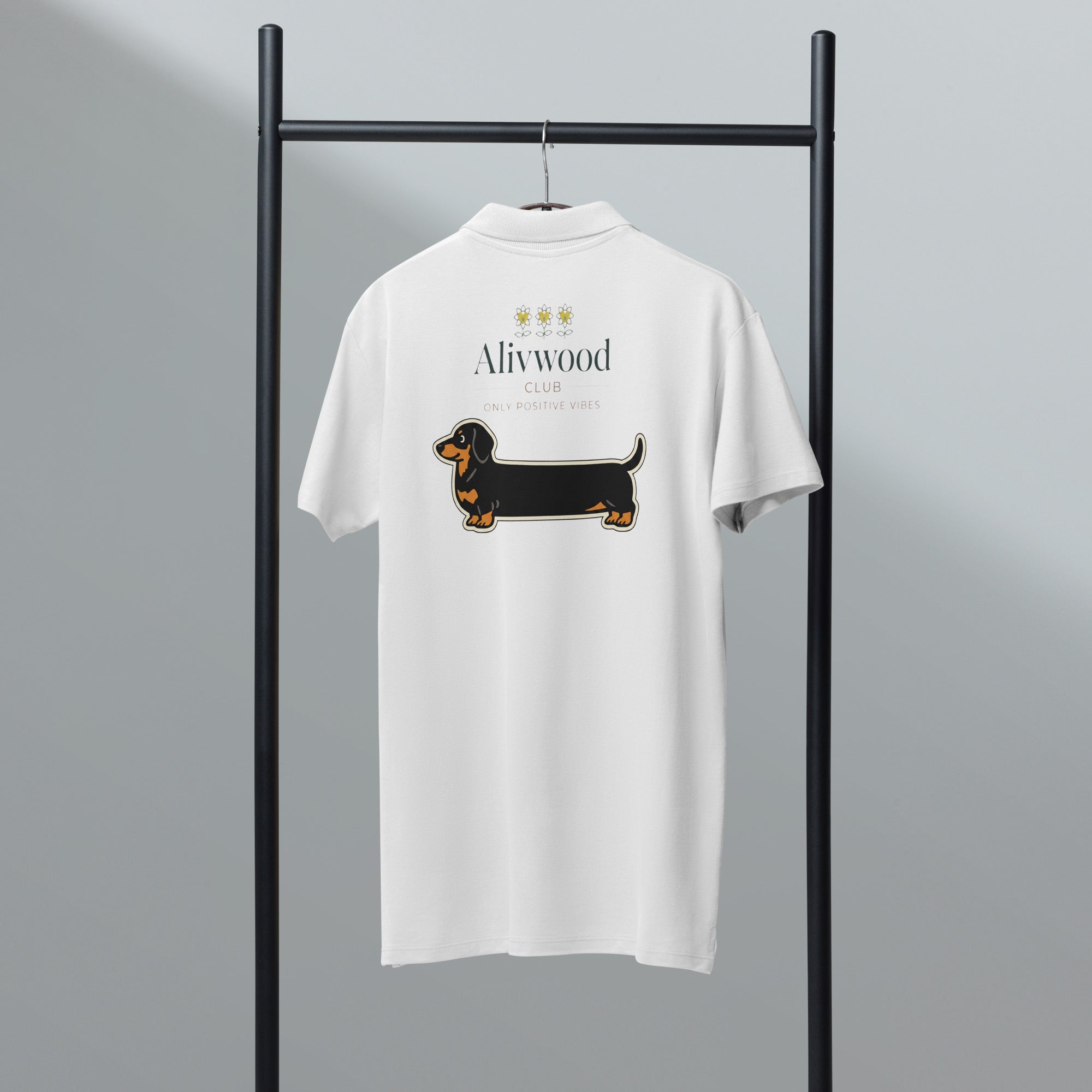 SausageDog Premium pique polo shirt - Alivwood
