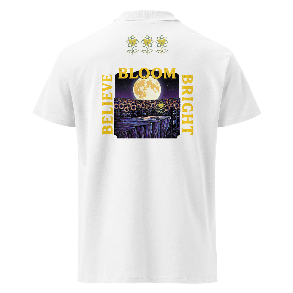 MoonFlower Premium pique polo shirt - Alivwood