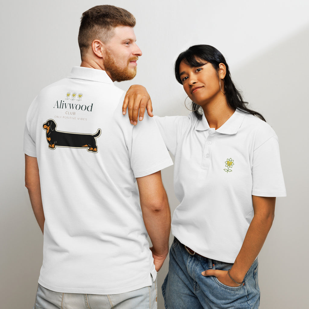 SausageDog Premium pique polo shirt - Alivwood