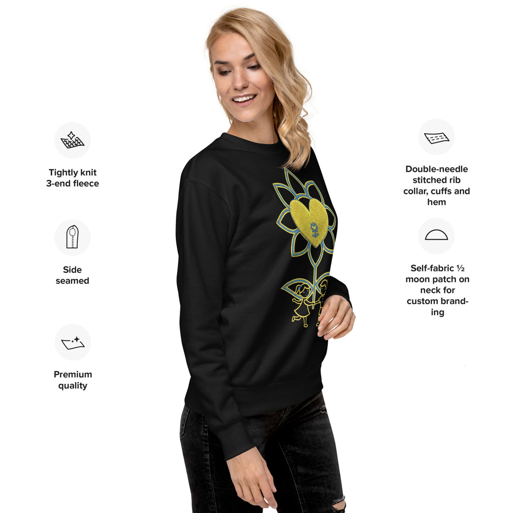 FlowerWithKids Unisex Premium Sweatshirt UA - Alivwood