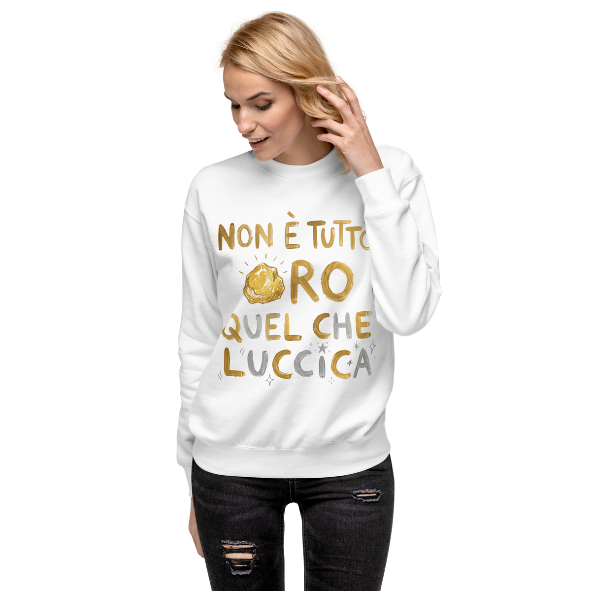 Non è tutto ORO Unisex Premium Sweatshirt - Alivwood