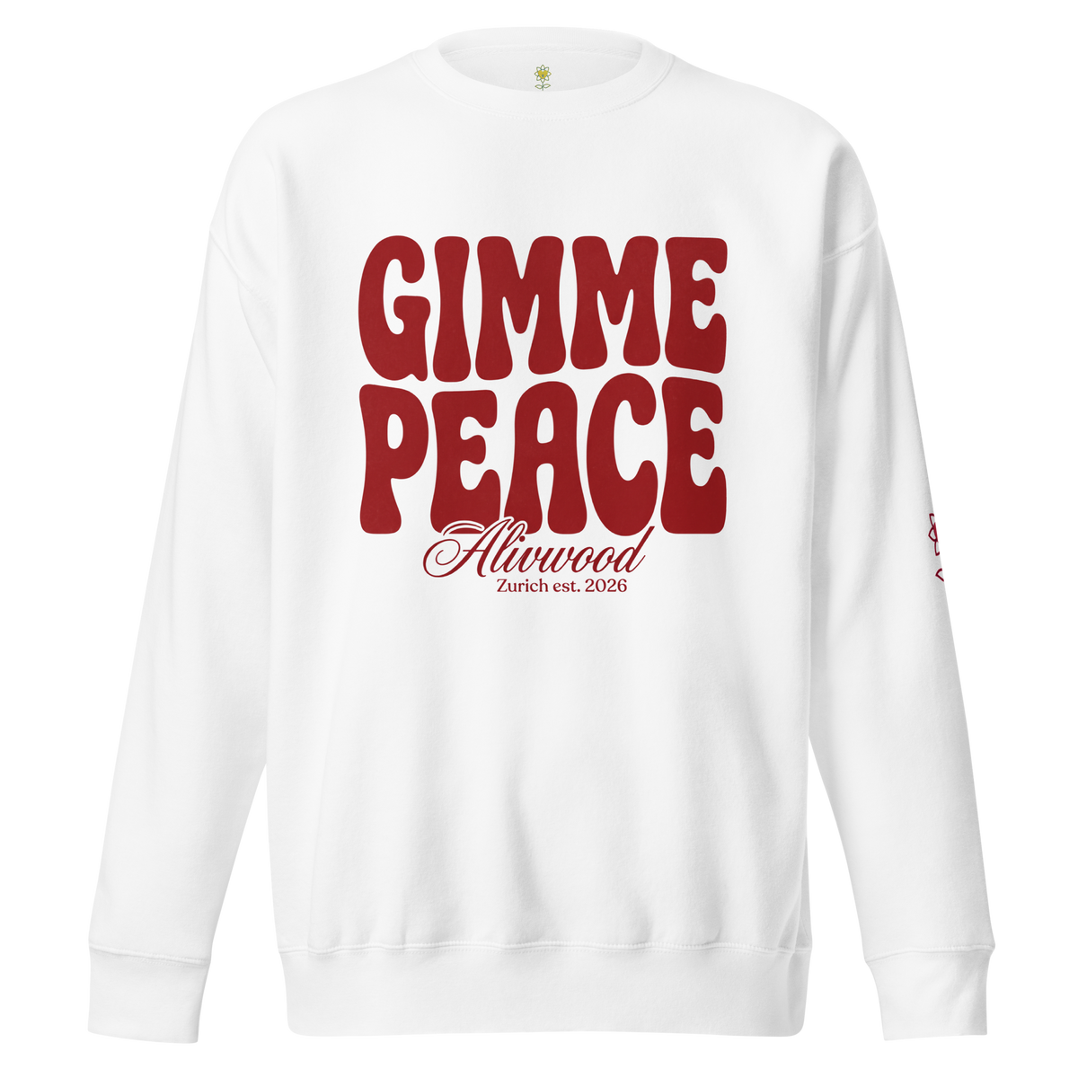 Gimme Peace Unisex Premium Sweatshirt - Alivwood