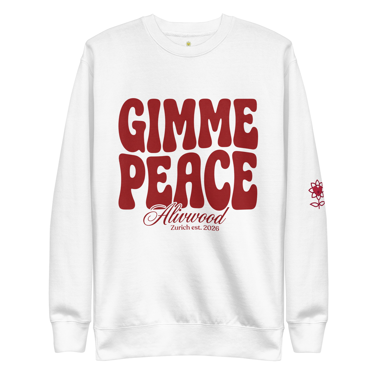 Gimme Peace Unisex Premium Sweatshirt - Alivwood