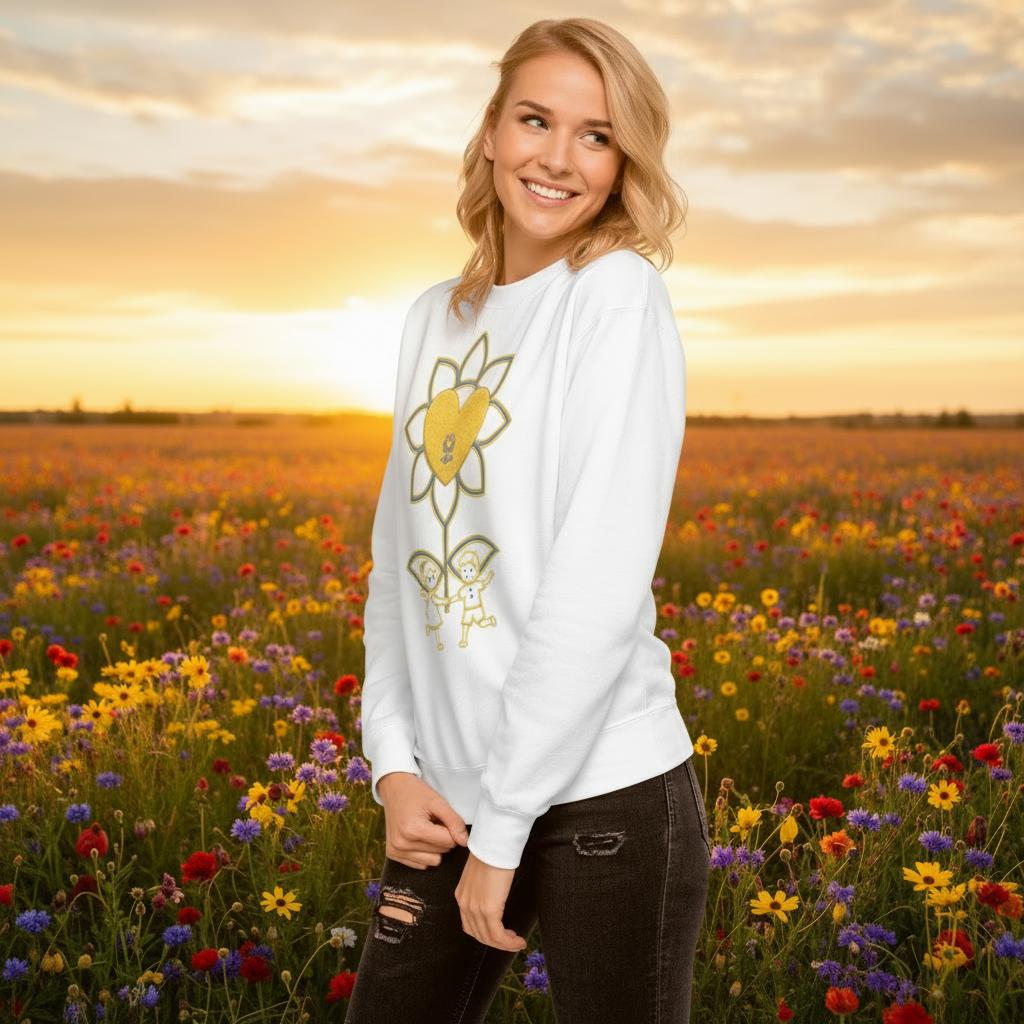 FlowerWithKids Unisex Premium Sweatshirt UA - Alivwood