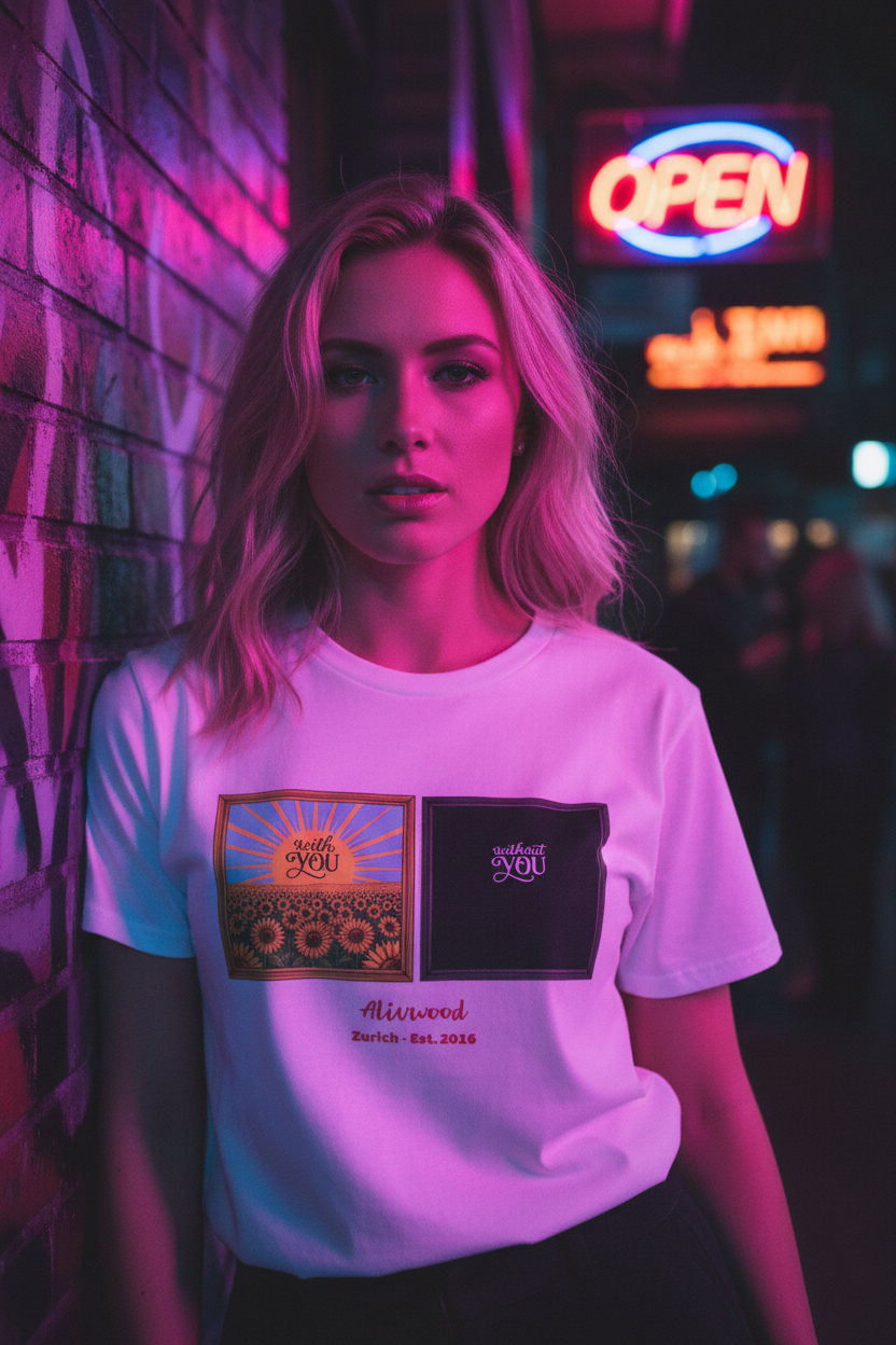 With and without You Unisex premium t-shirt - Alivwood