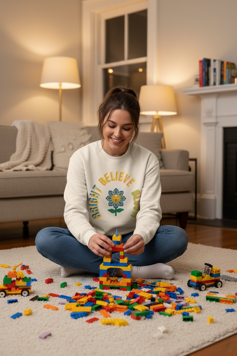 Bloom Believe Bright Bricks Sweatshirt - Alivwood