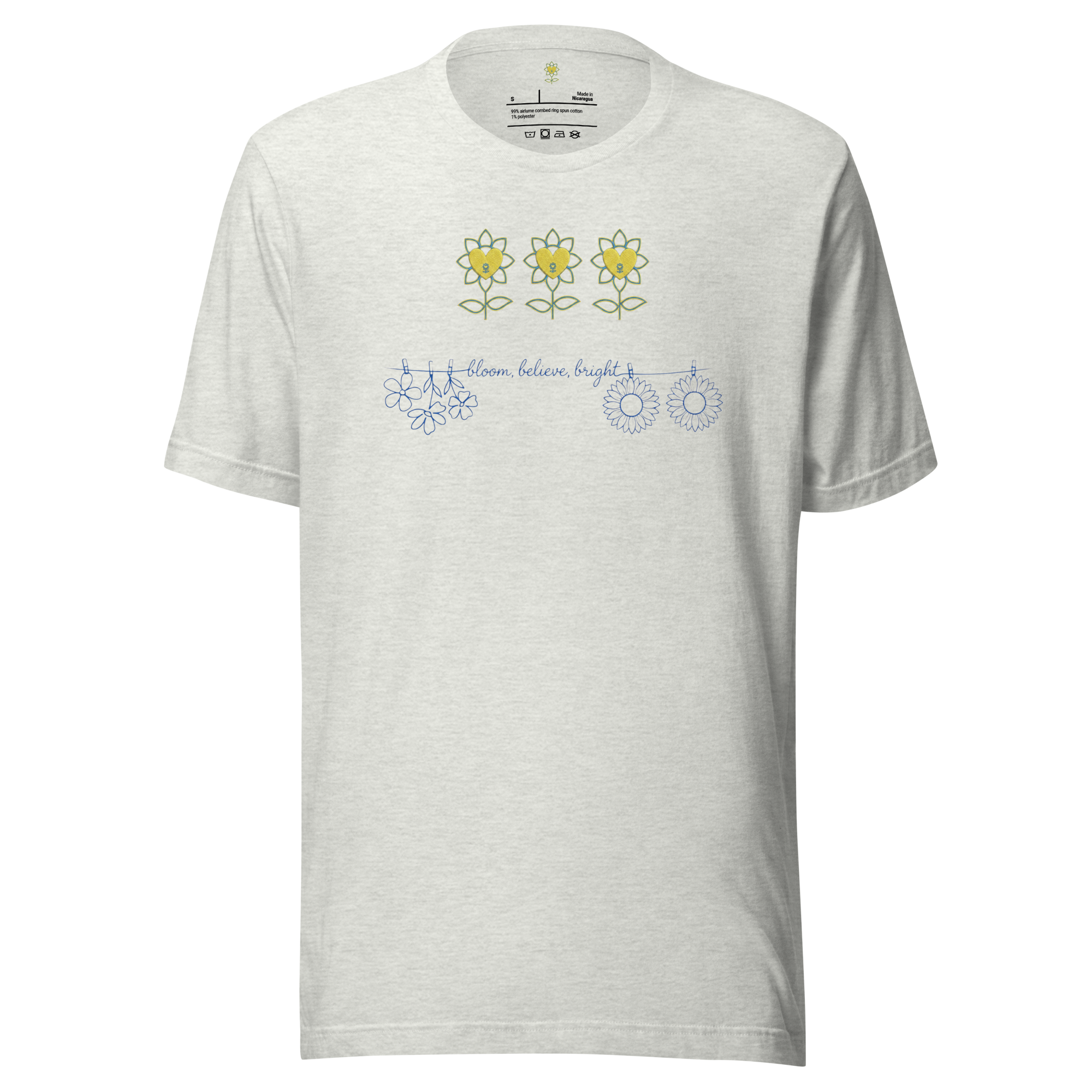BloomBelieveBright Unisex t-shirt - Alivwood