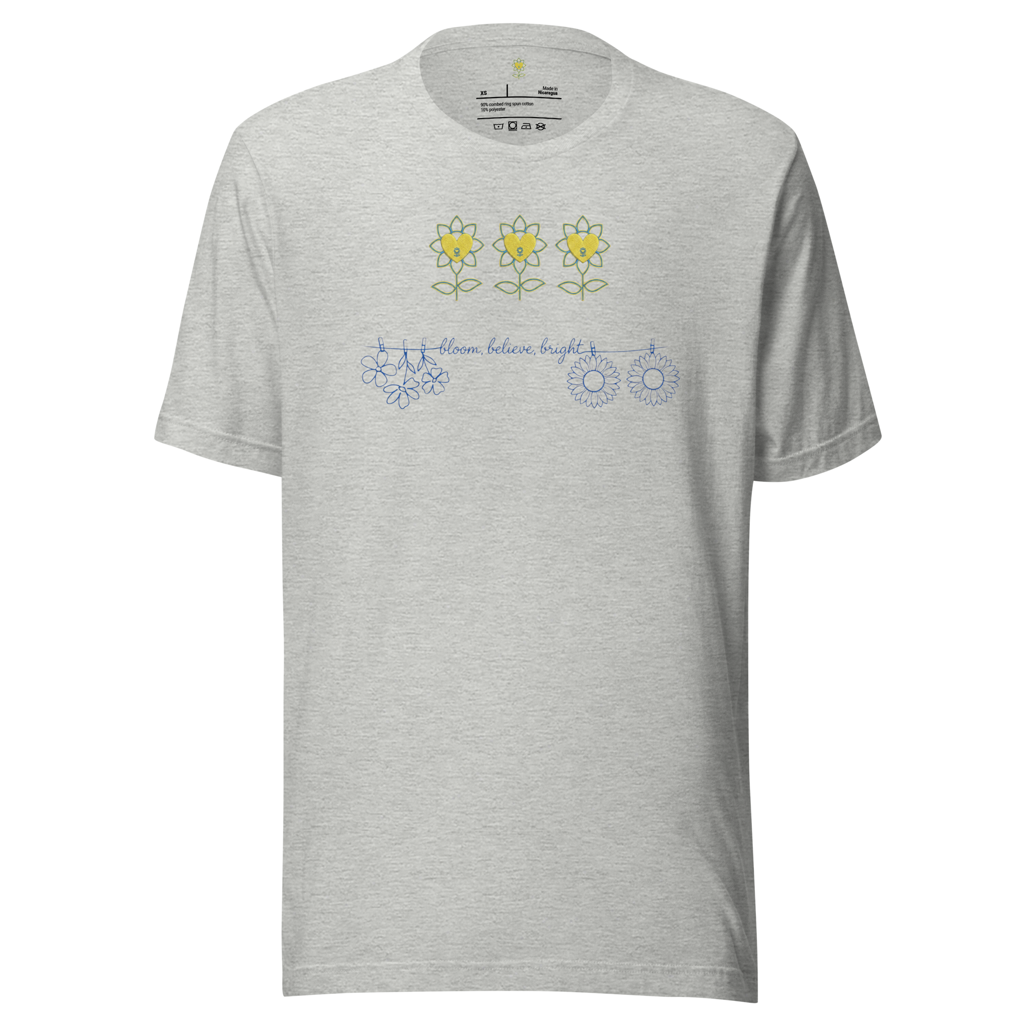 BloomBelieveBright Unisex t-shirt - Alivwood