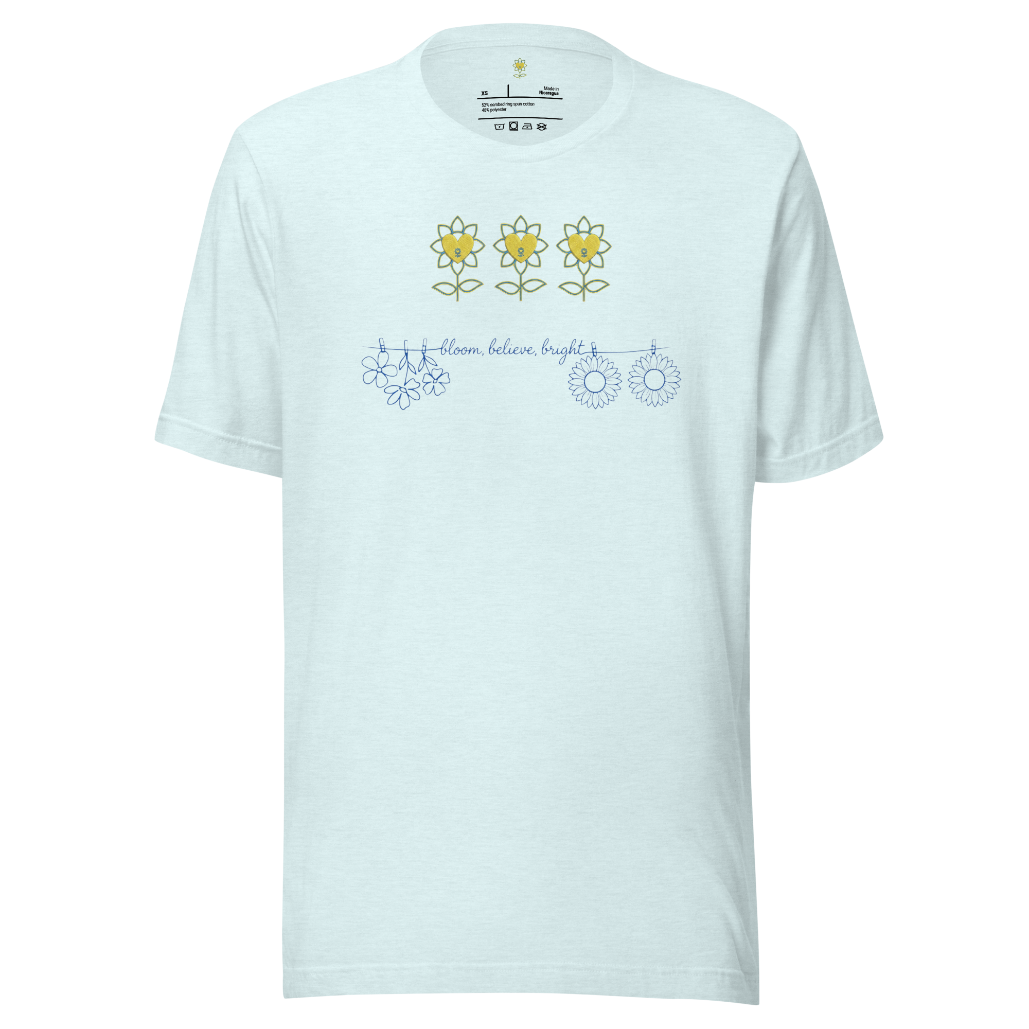 BloomBelieveBright Unisex t-shirt - Alivwood