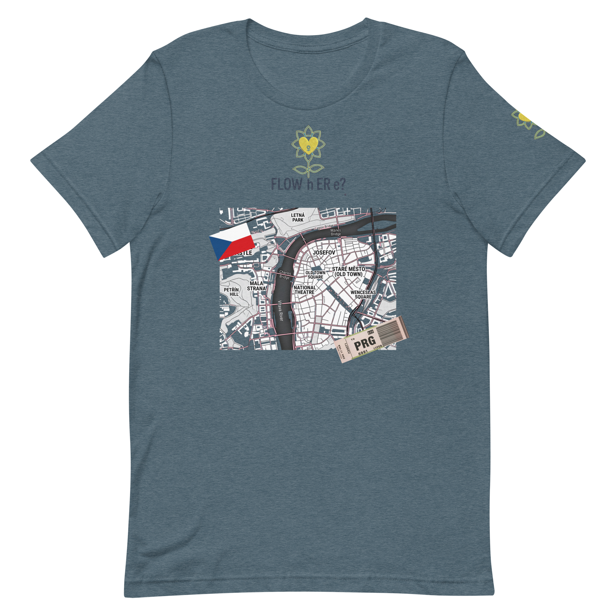 FloWhere? PRG — Unisex T-Shirt - Alivwood