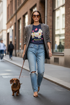 Flower Dog Unisex t-shirt - Alivwood