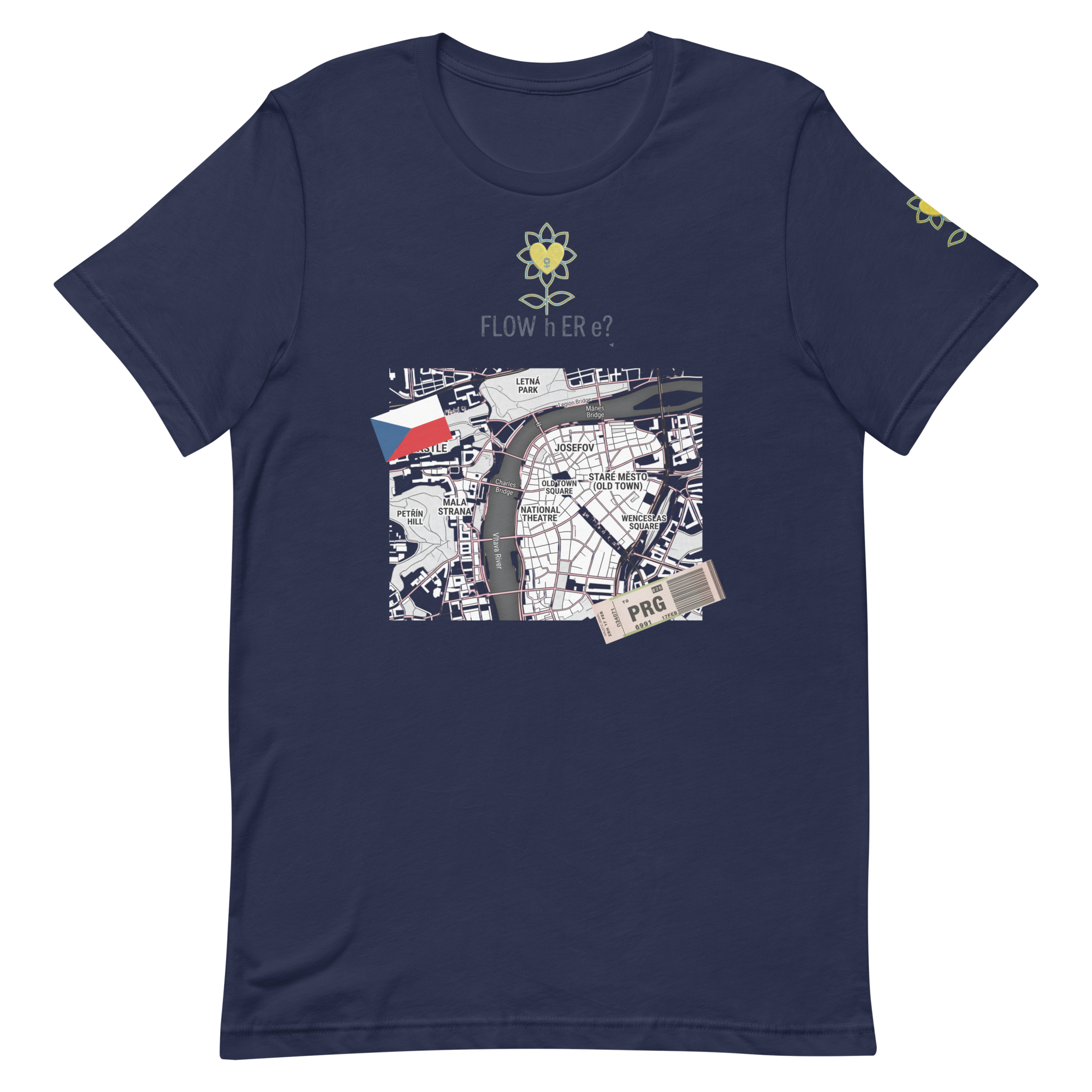 FloWhere? PRG — Unisex T-Shirt - Alivwood