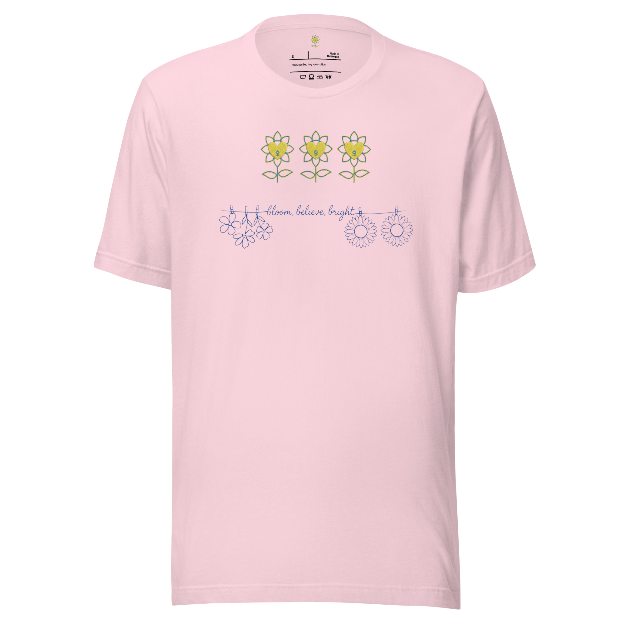 BloomBelieveBright Unisex t-shirt - Alivwood