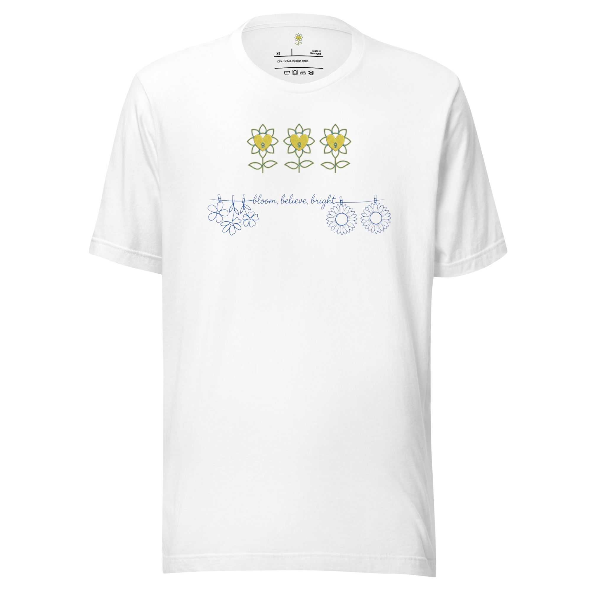 BloomBelieveBright Unisex t-shirt - Alivwood