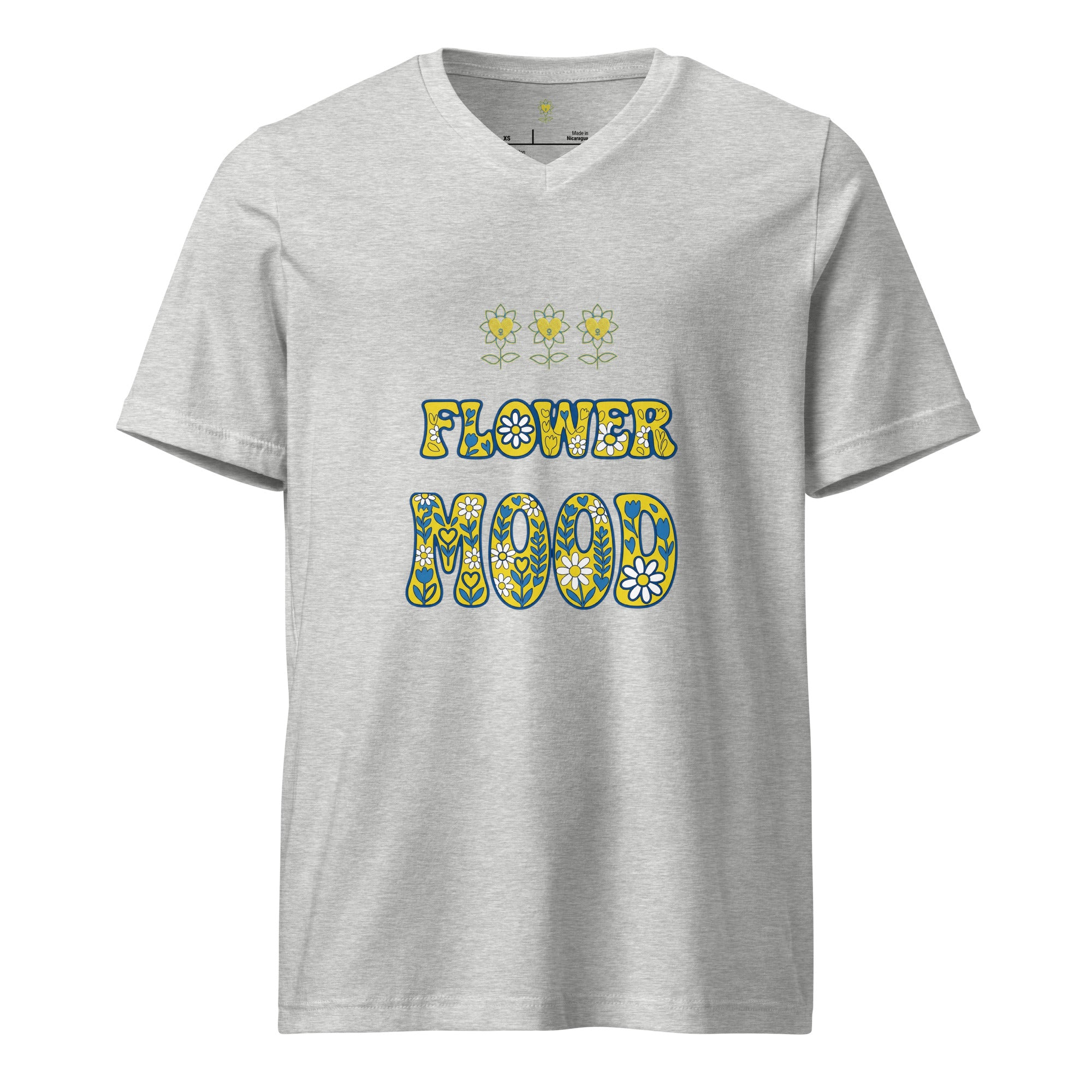 FlowerMood Unisex Short Sleeve V-Neck T-Shirt - Alivwood