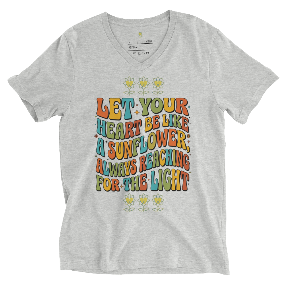 Sunflower Unisex Short Sleeve V-Neck T-Shirt - Alivwood