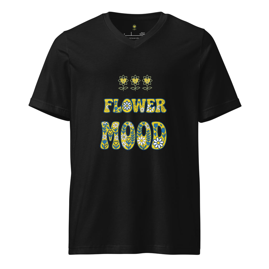 FlowerMood Unisex Short Sleeve V-Neck T-Shirt - Alivwood