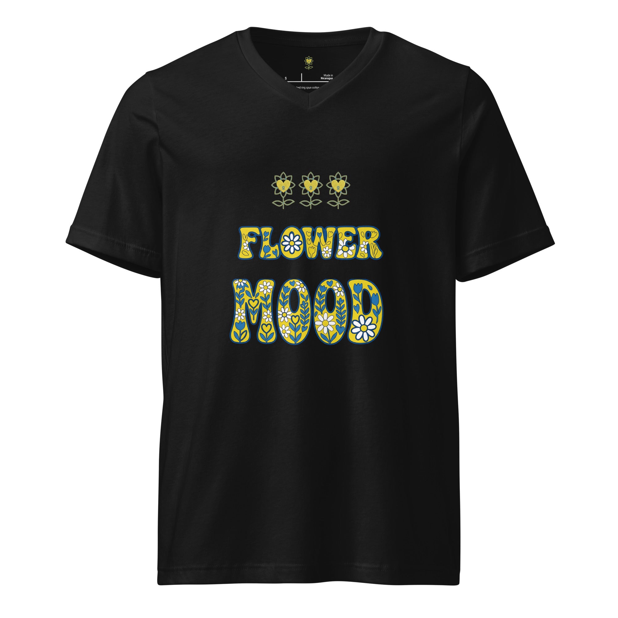 FlowerMood Unisex Short Sleeve V-Neck T-Shirt - Alivwood