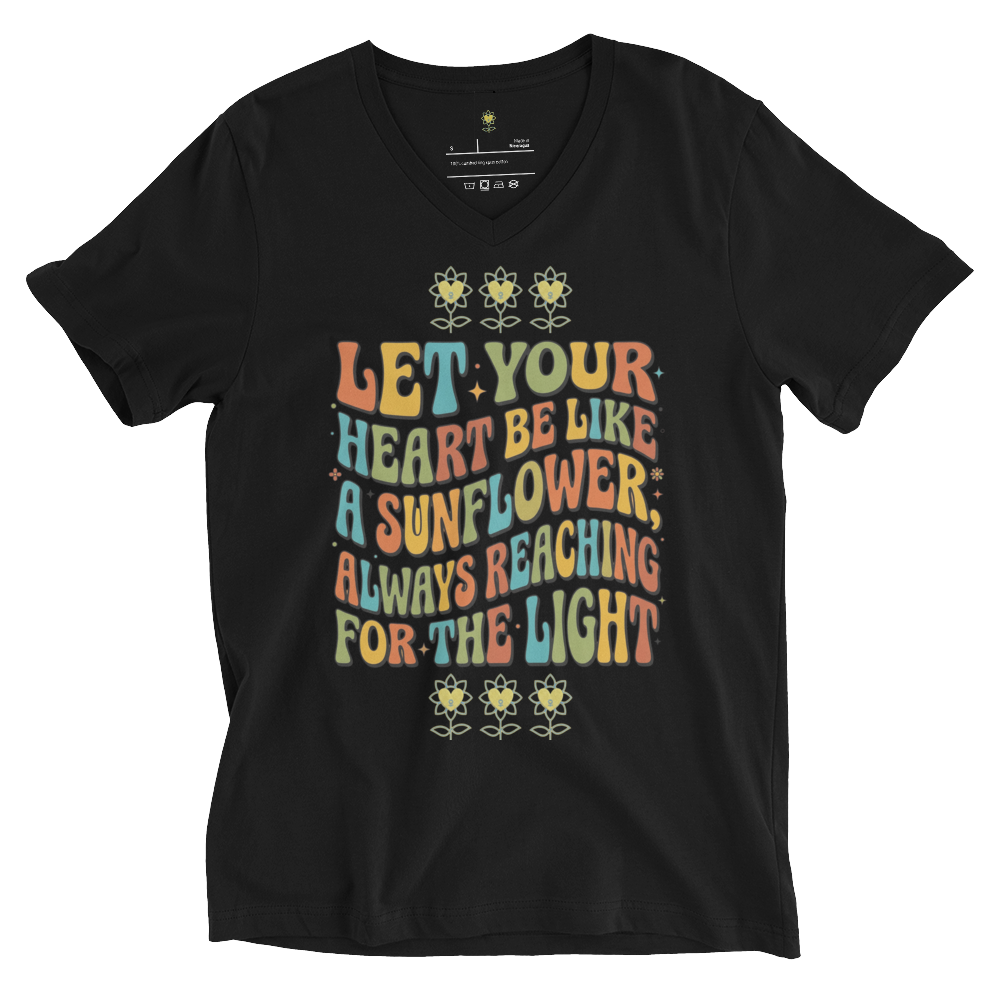 Sunflower Unisex Short Sleeve V-Neck T-Shirt - Alivwood