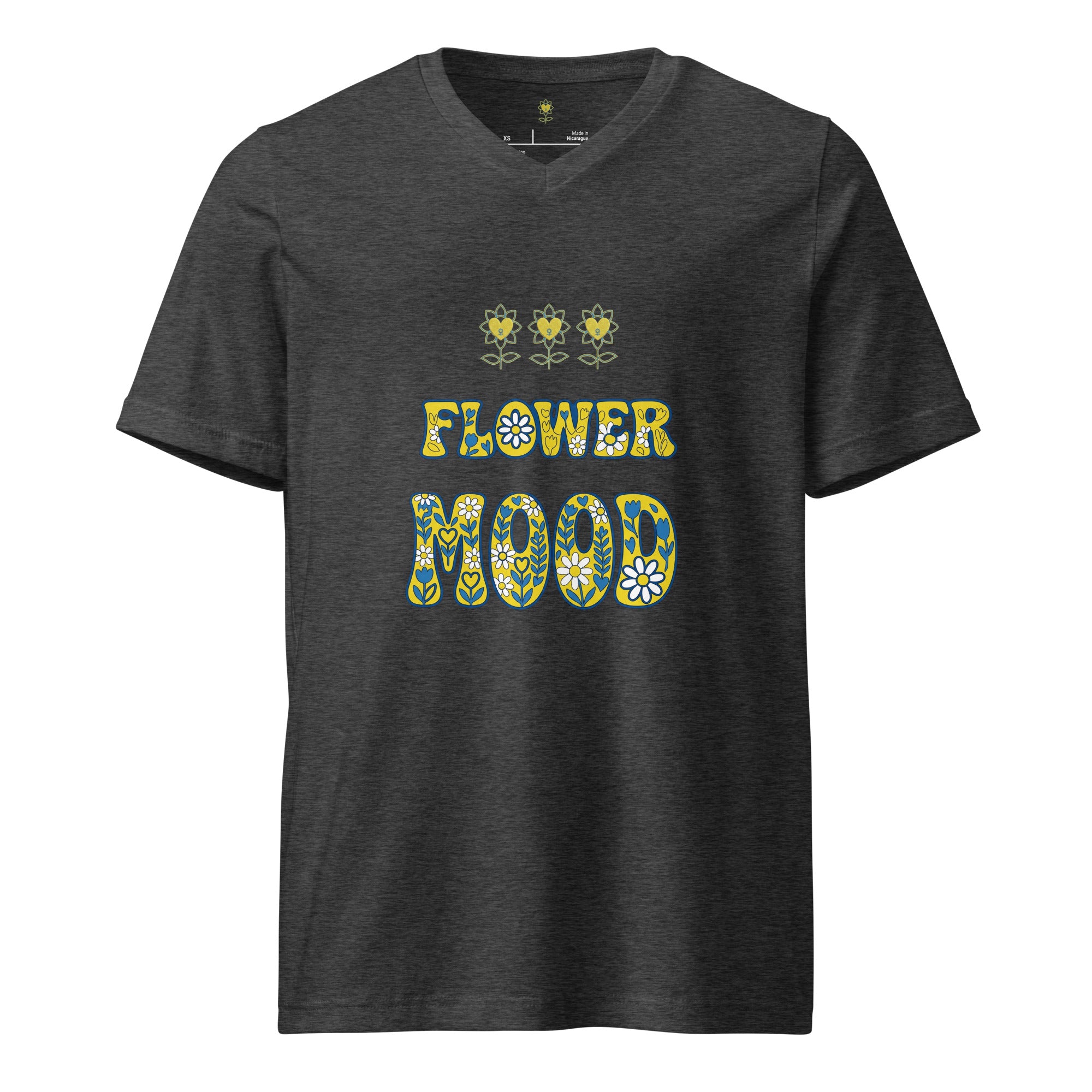 FlowerMood Unisex Short Sleeve V-Neck T-Shirt - Alivwood
