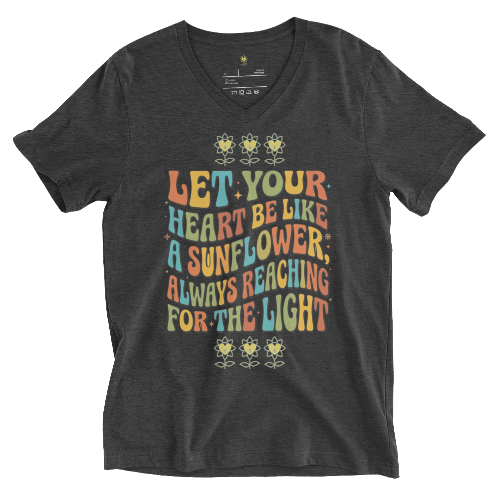 Sunflower Unisex Short Sleeve V-Neck T-Shirt - Alivwood