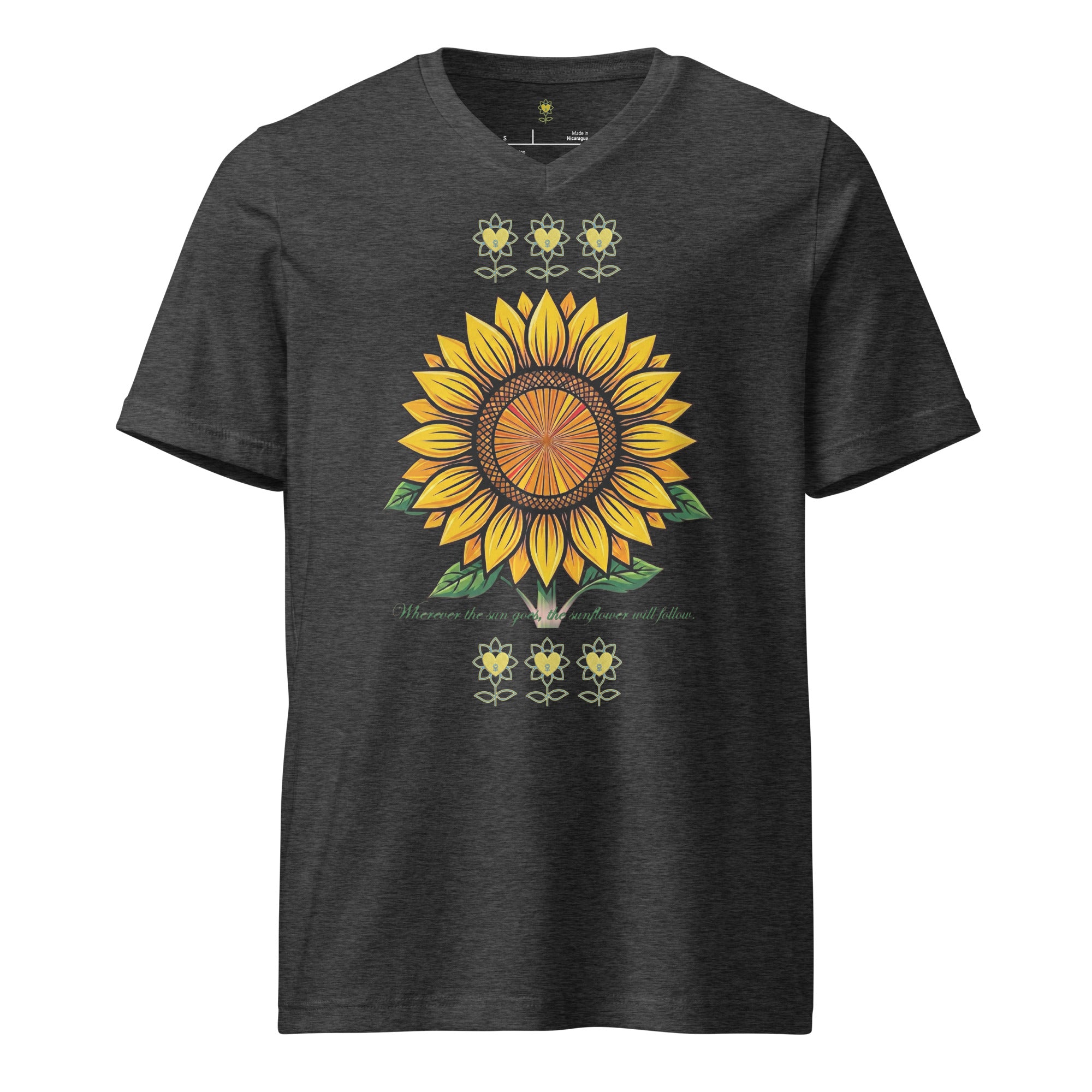 Sunflower Unisex Short Sleeve V-Neck T-Shirt - Alivwood