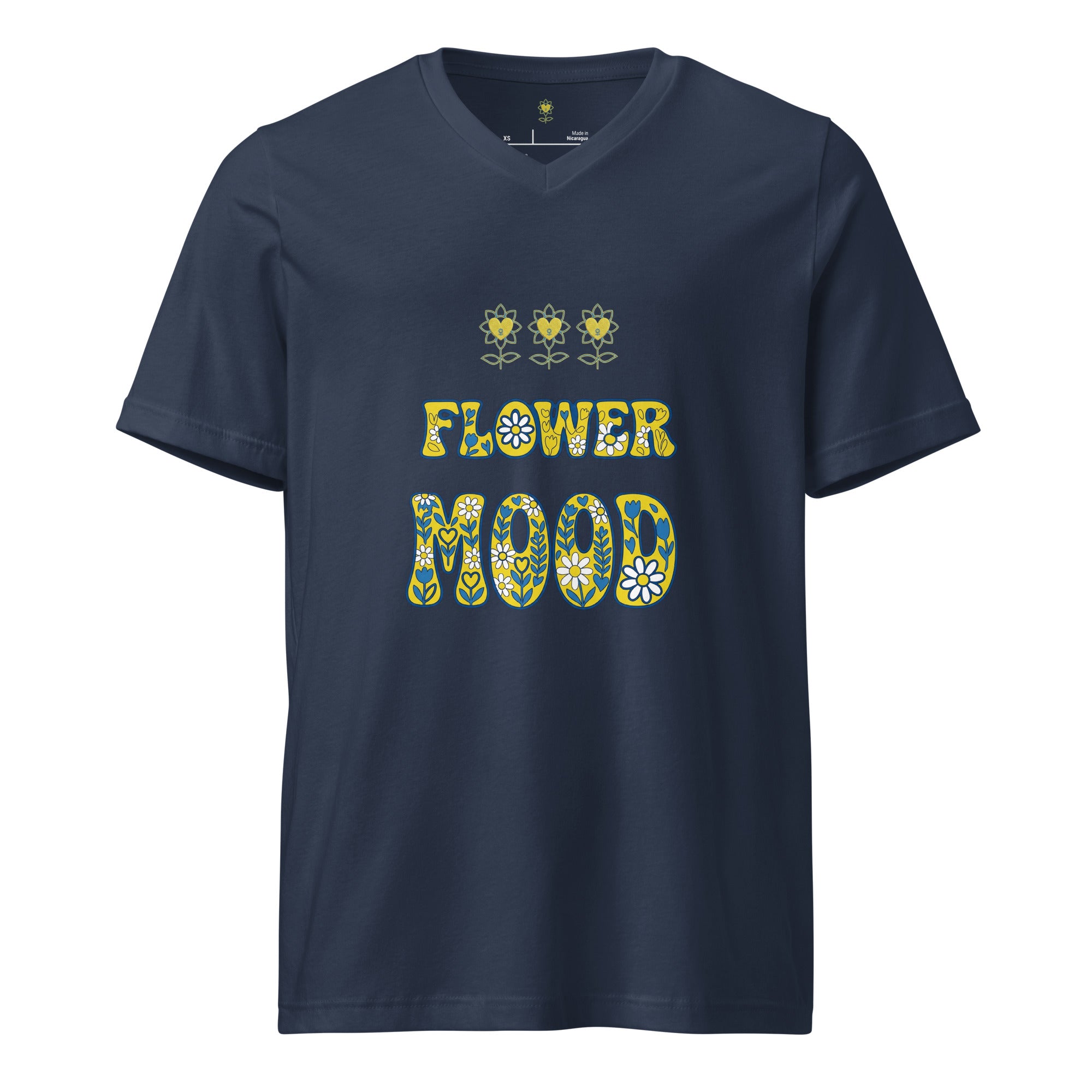 FlowerMood Unisex Short Sleeve V-Neck T-Shirt - Alivwood