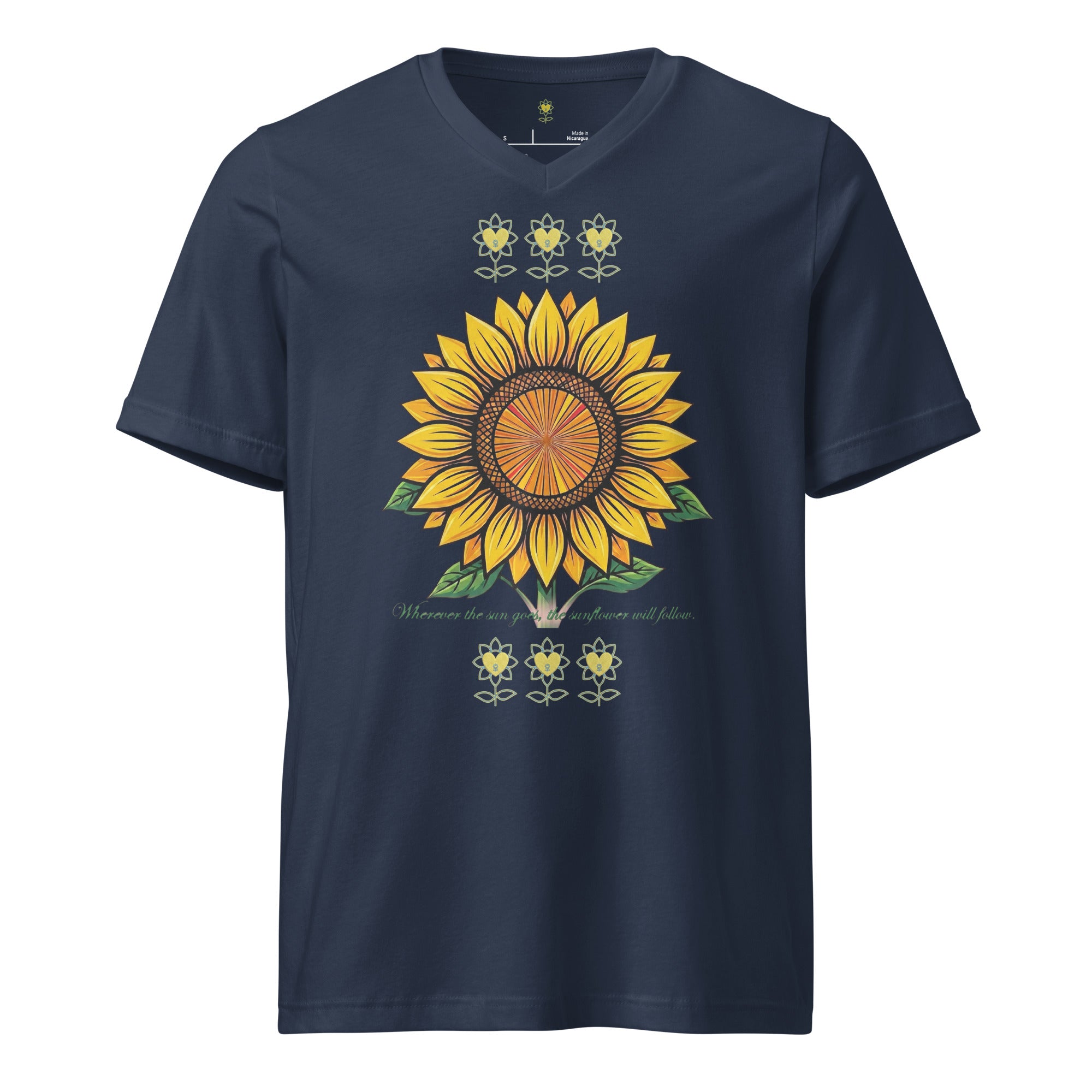Sunflower Unisex Short Sleeve V-Neck T-Shirt - Alivwood
