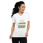 FlowerMood Unisex Short Sleeve V-Neck T-Shirt - Alivwood