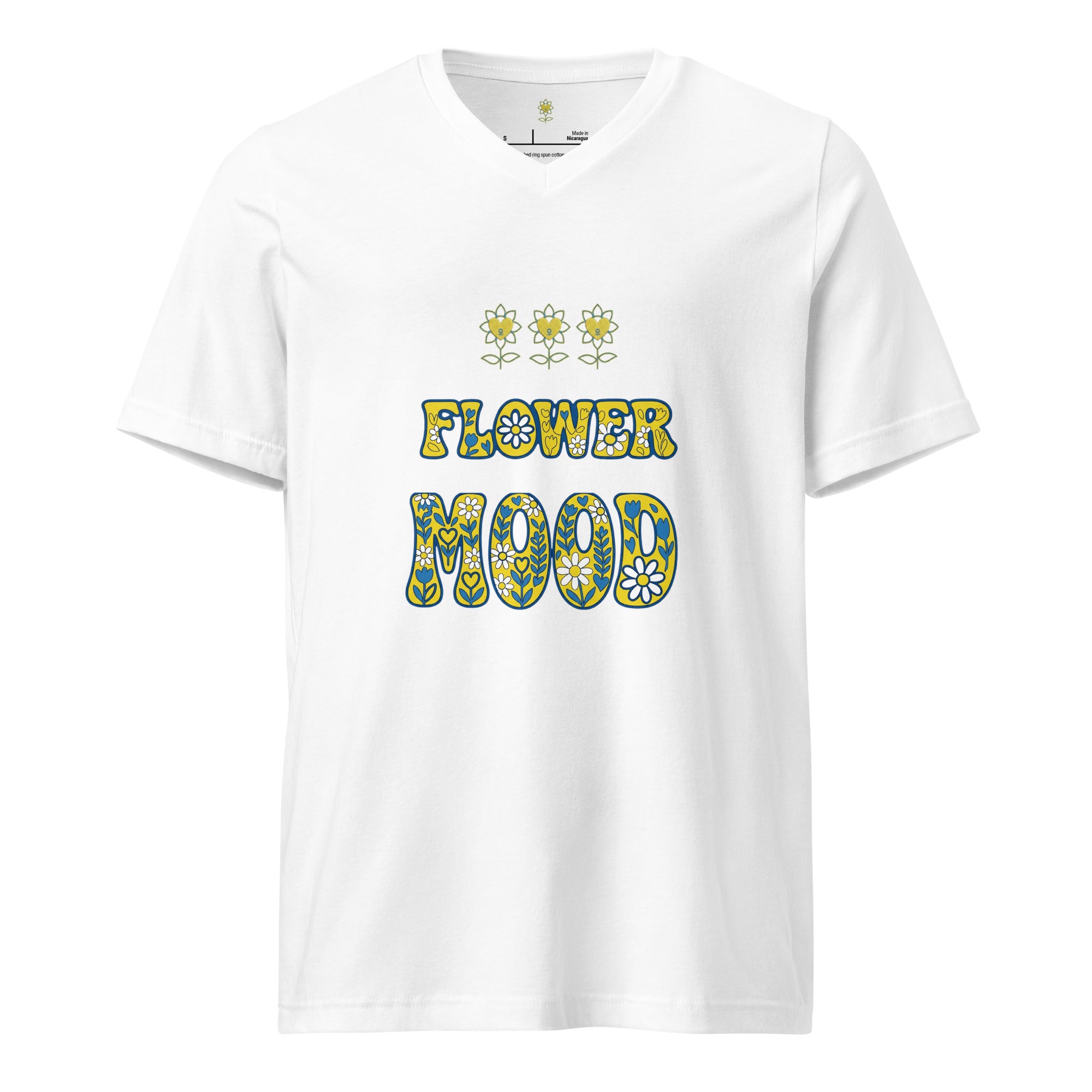 FlowerMood Unisex Short Sleeve V-Neck T-Shirt - Alivwood
