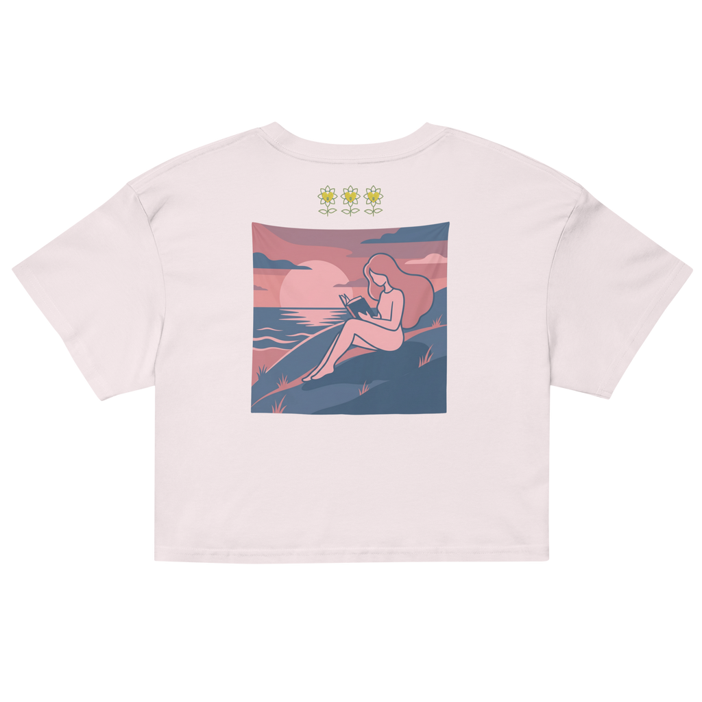 Rose Palette Woman reading Women’s crop top - Alivwood