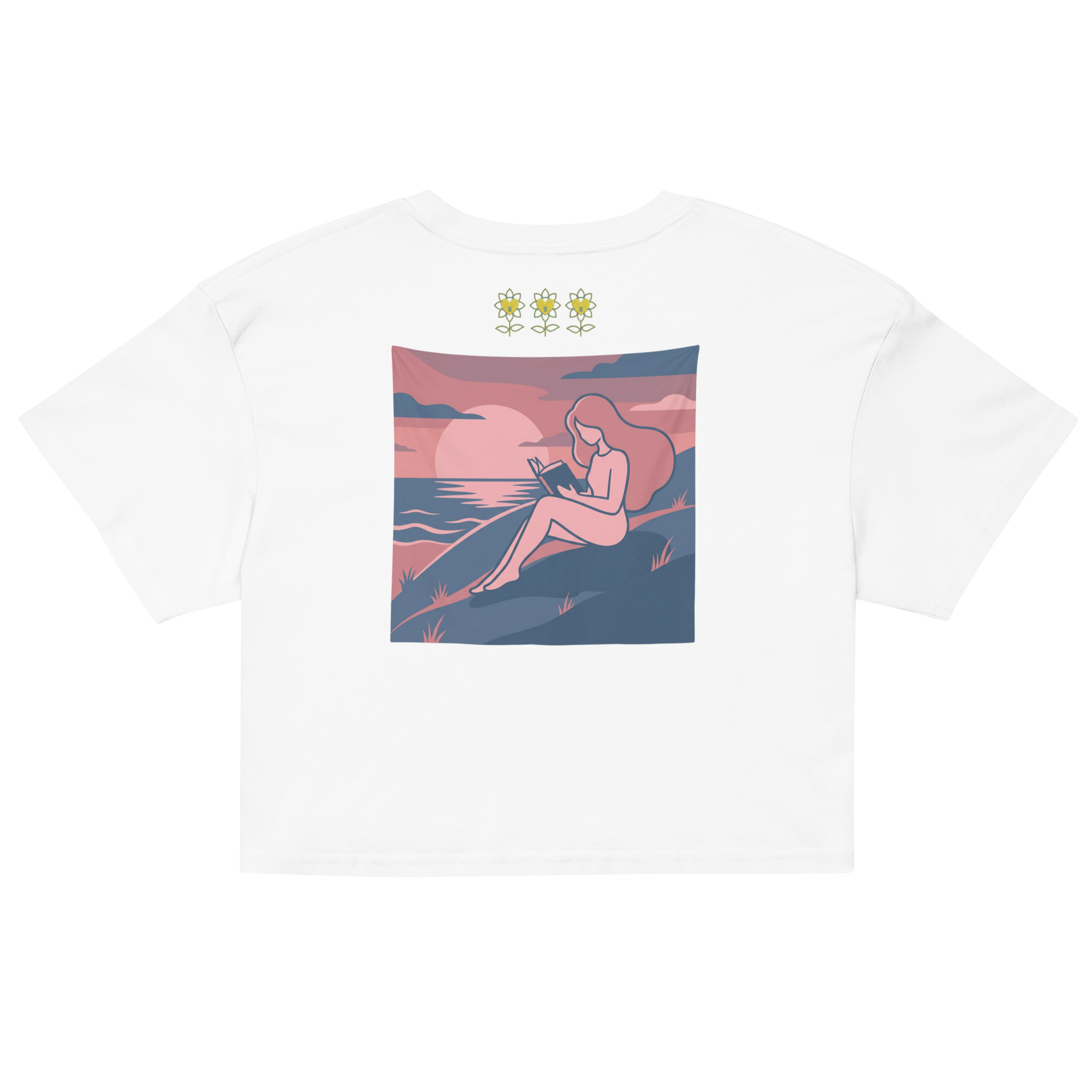 Rose Palette Woman reading Women’s crop top - Alivwood